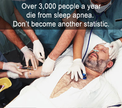3000 people a year die from sleep apnea